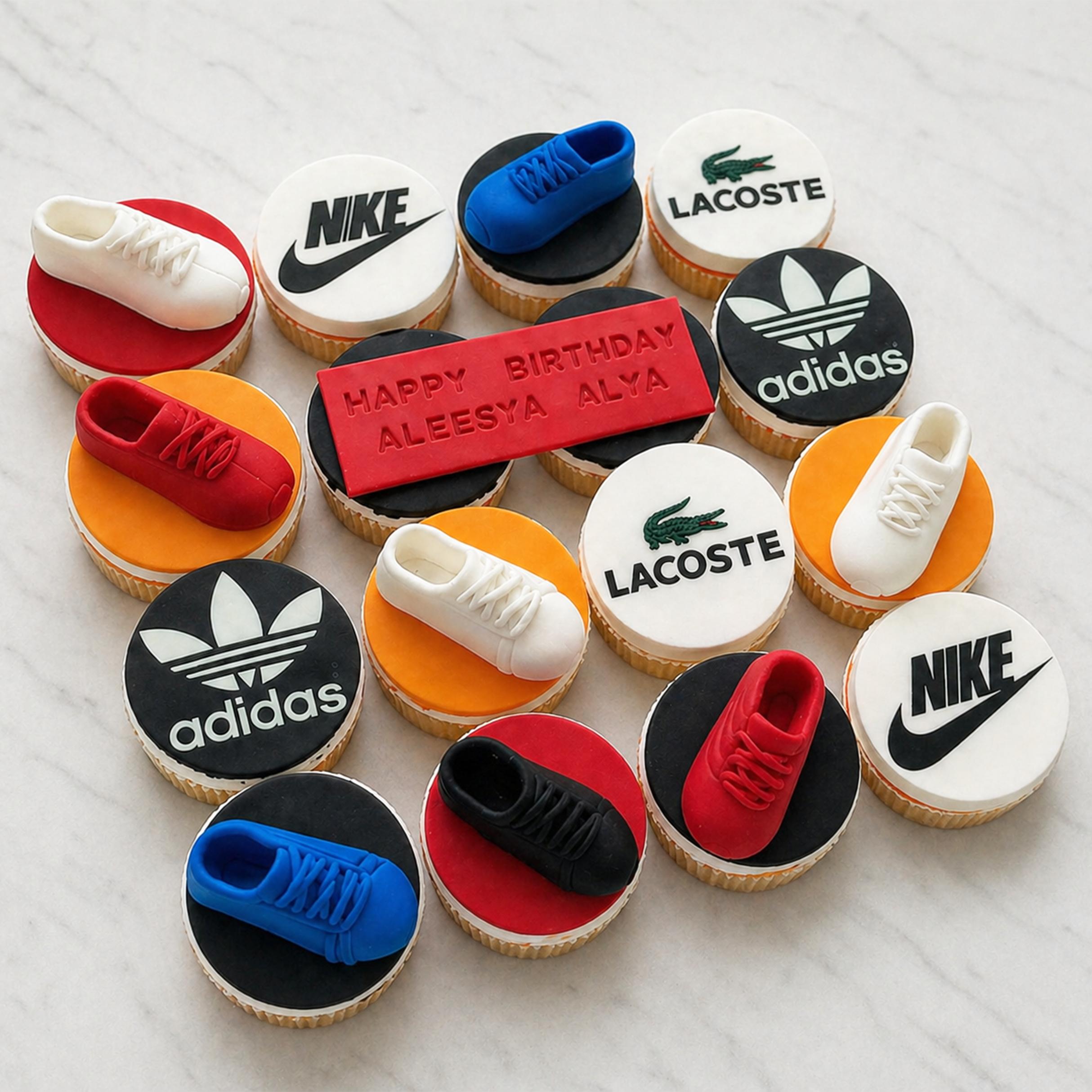 Sports Logo Theme Cupcakes – 12 Pcs
