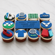 Badminton Theme Cupcakes – 12 Pcs