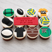 Sports Mix Cupcakes Set (12 Pieces)