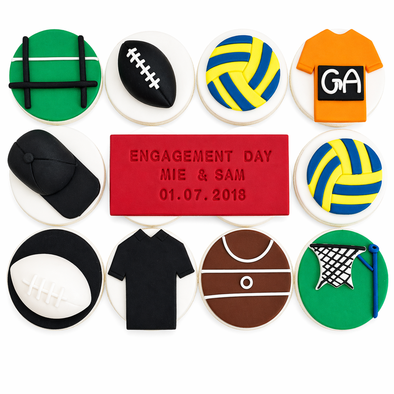 Sports Mix Cupcakes Set (12 Pieces)