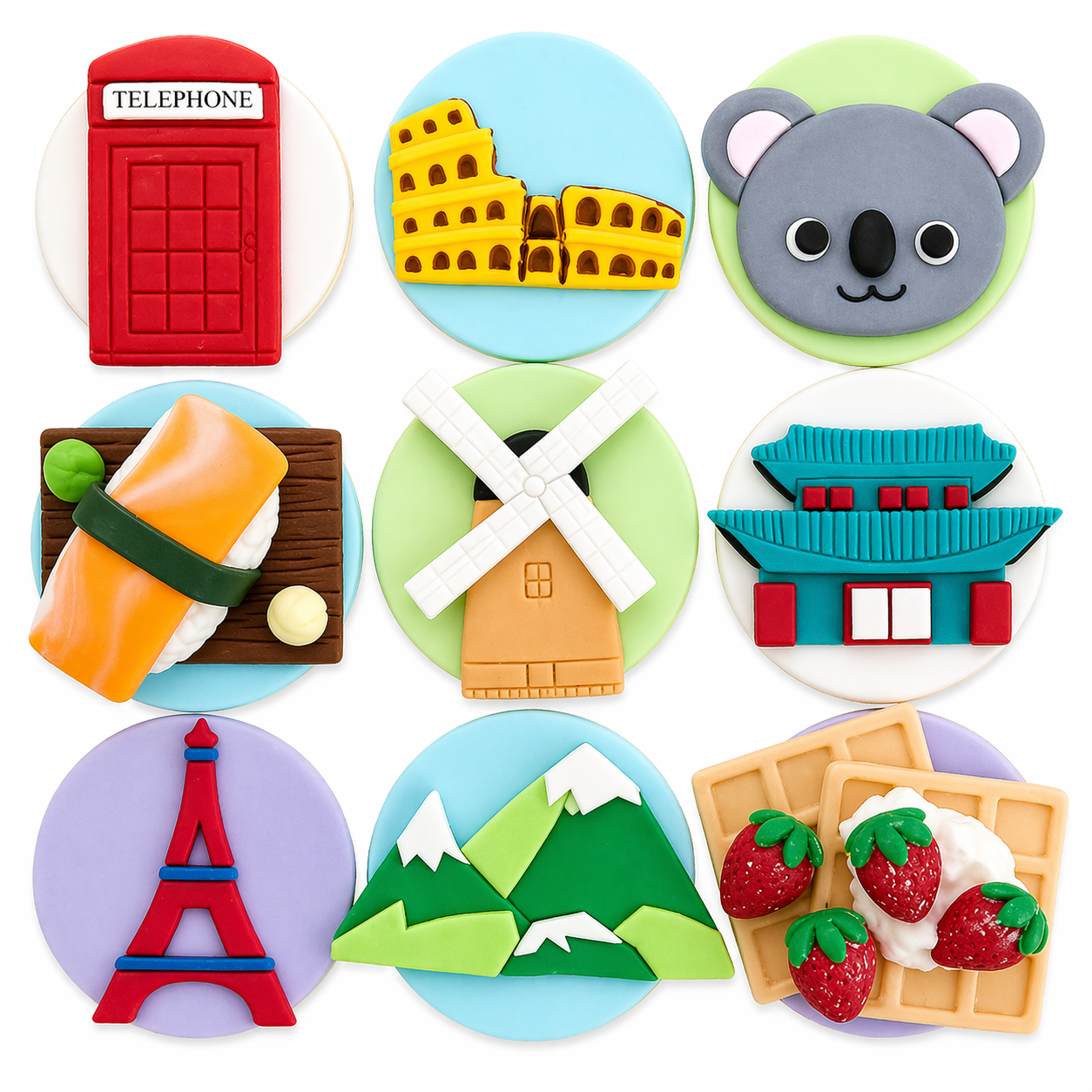 Travel Theme Cupcakes – 12 Pcs