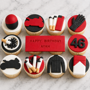 Biker Theme Cupcakes Set – 12 Pcs