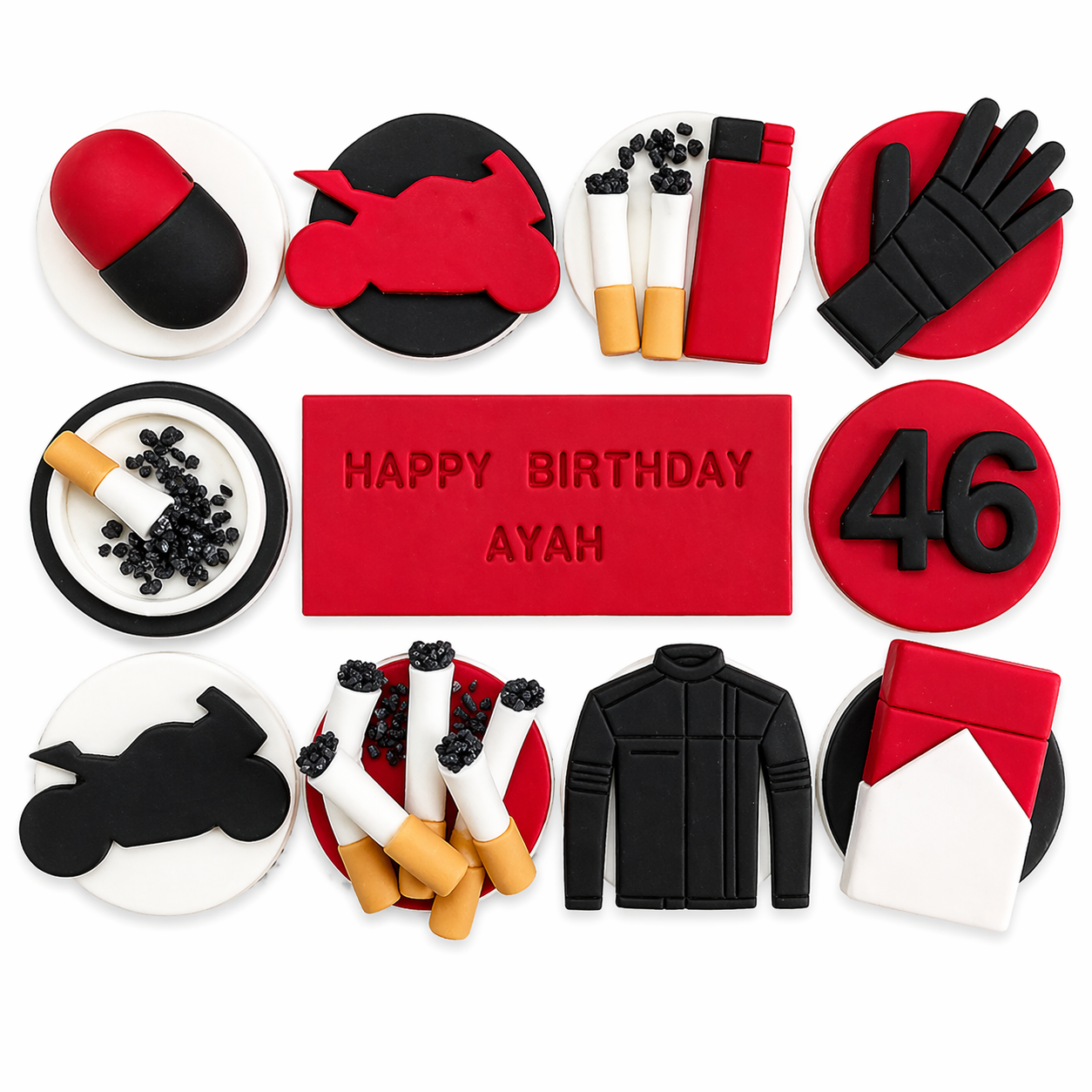 Biker Theme Cupcakes Set – 12 Pcs