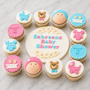 Baby Shower Cupcakes – 12 Pcs