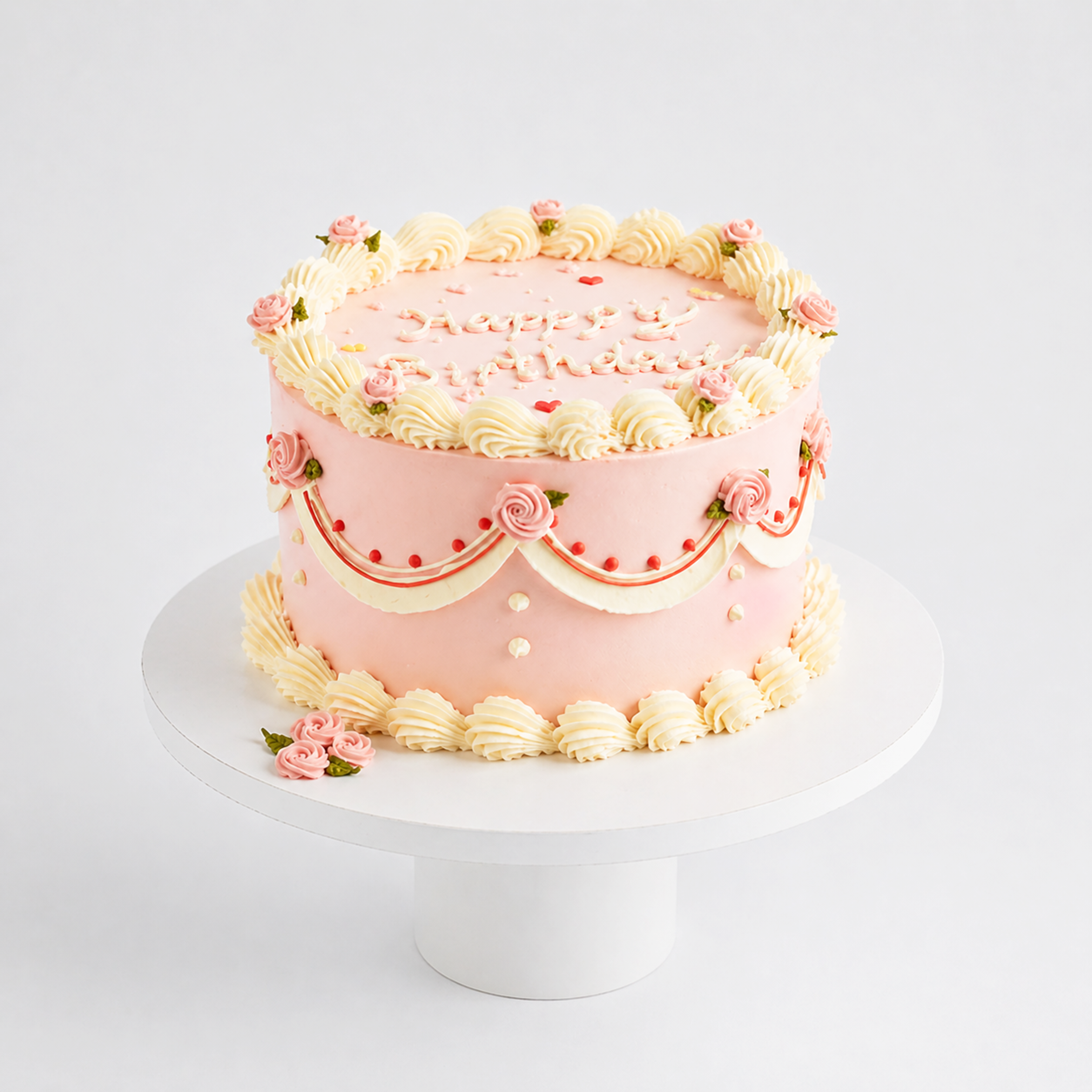 Trendy Pinky Cream Cake