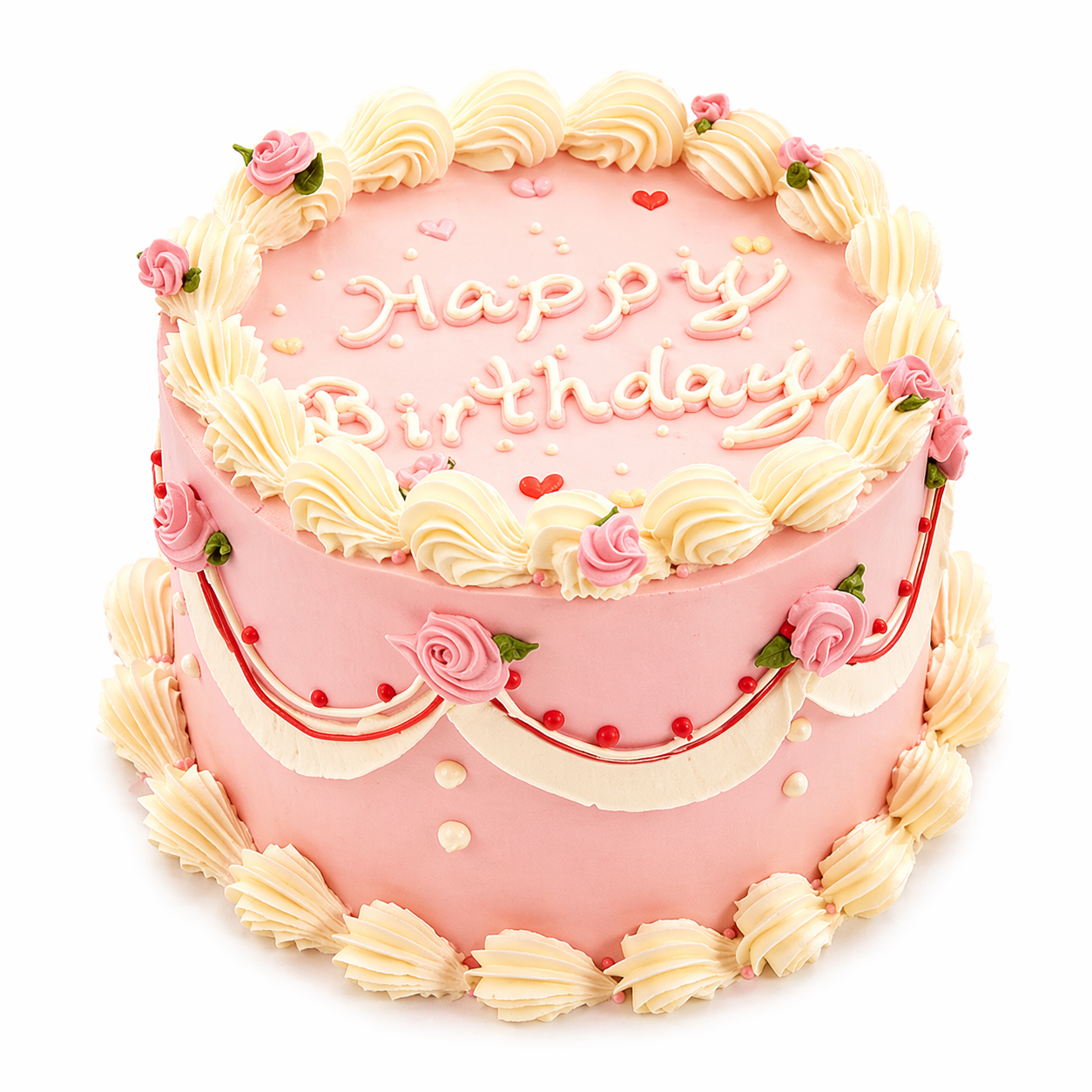 Trendy Pinky Cream Cake