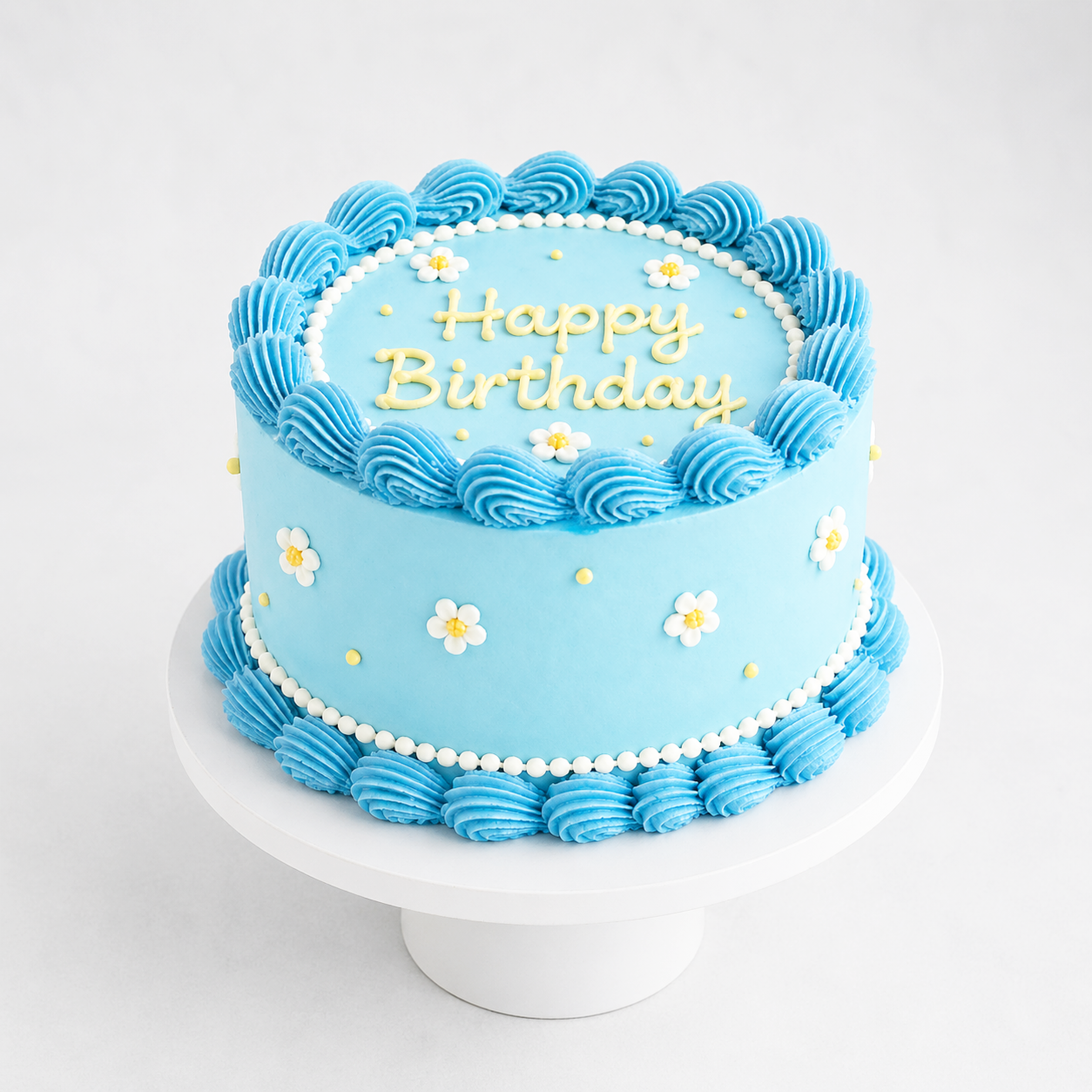 Trendy Sky Blue Cake