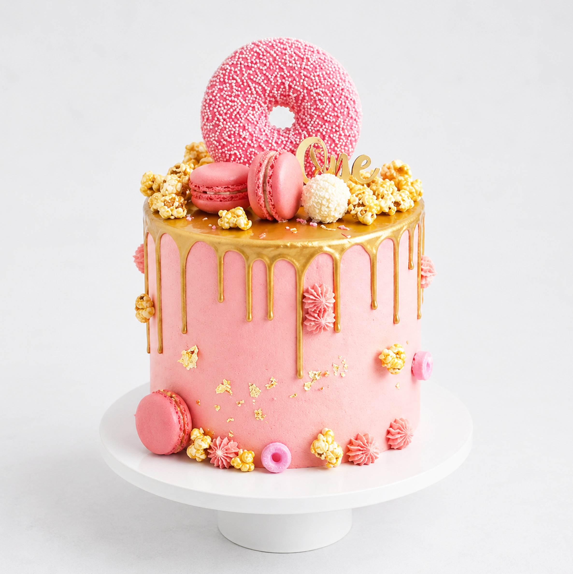 Pink Donut Cake