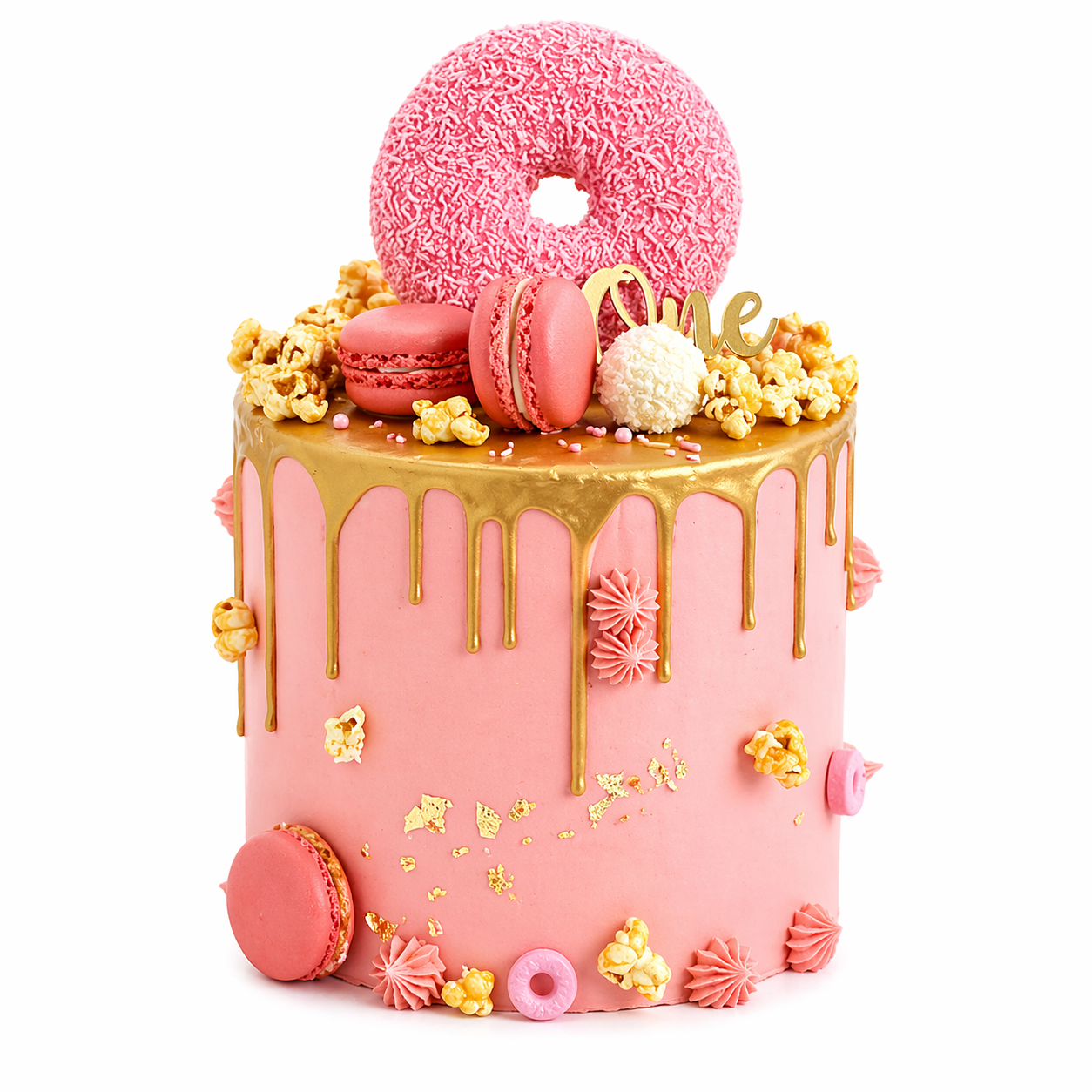Pink Donut Cake