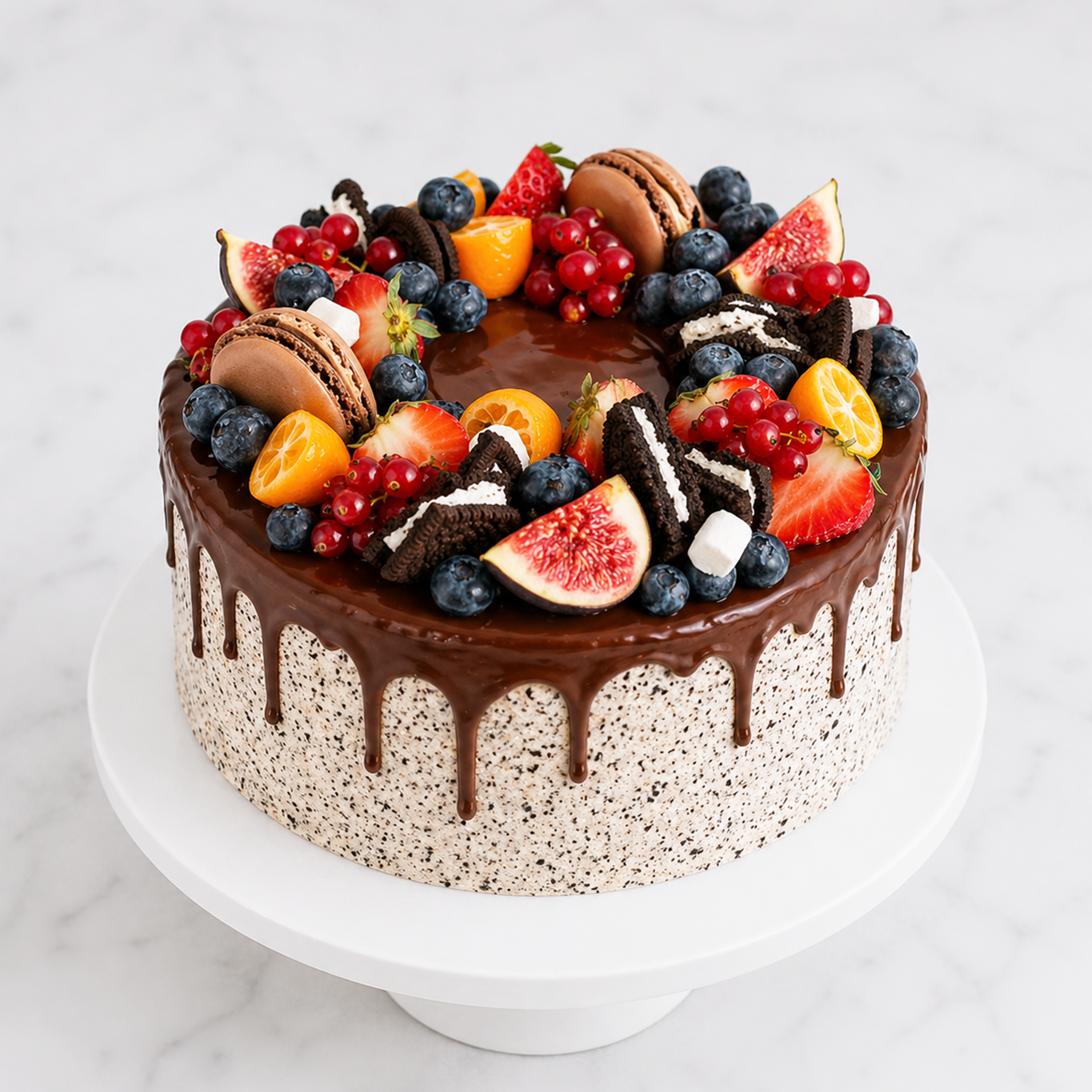 Fruit & Macaroon Crumble Cake
