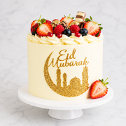 Eid Mubarak Chocolate Fruits Cake
