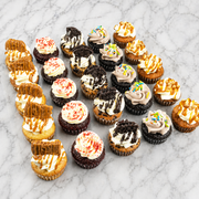 Mixed Flavor Mini Cupcakes Party Box (25 Pcs)