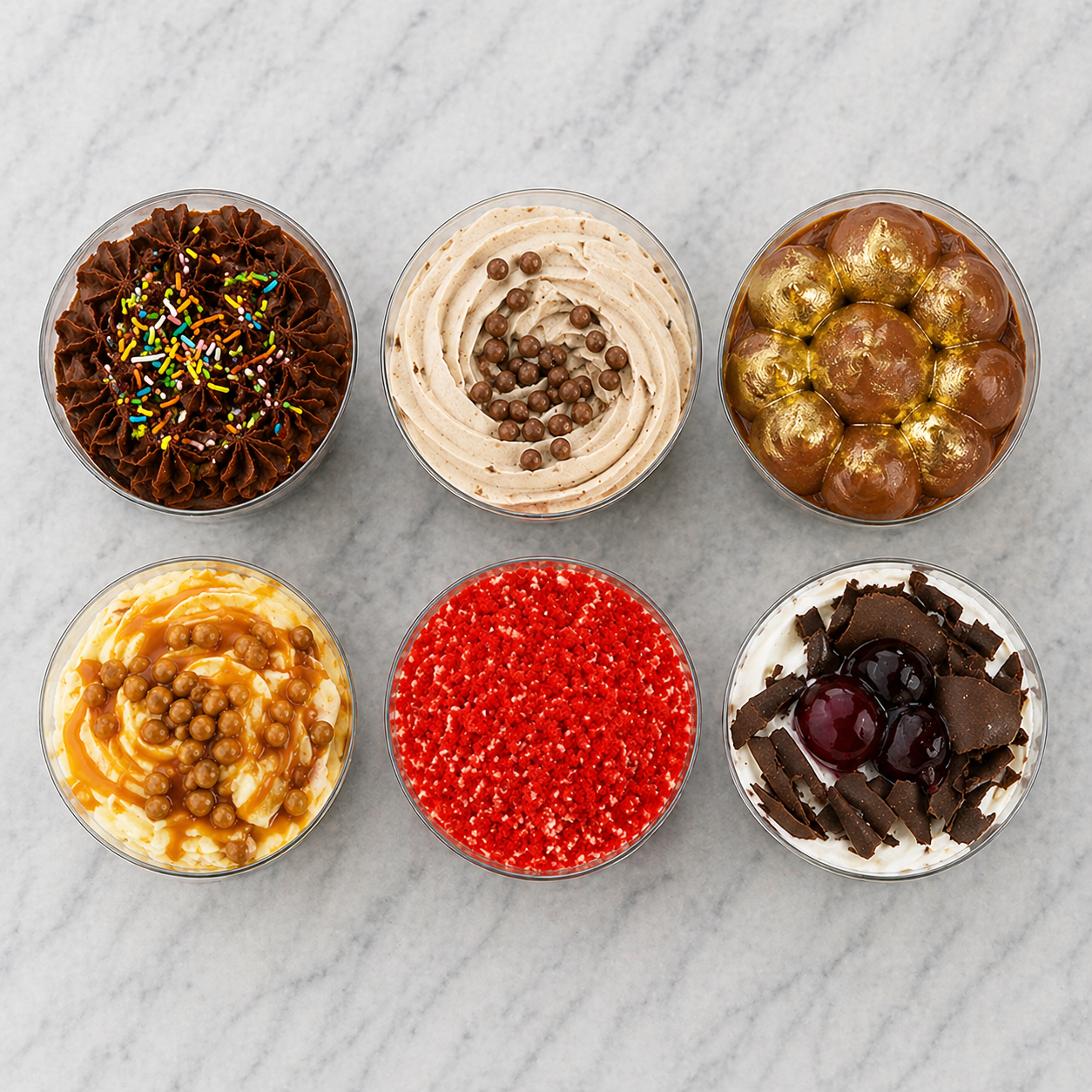 Box of 6 Assorted Cake Jars