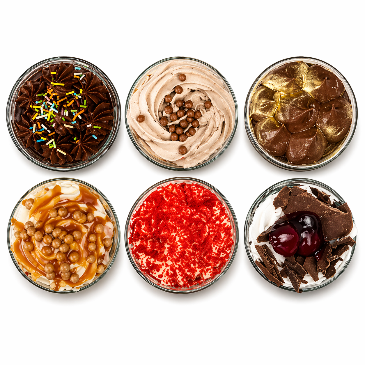 Box of 6 Assorted Cake Jars