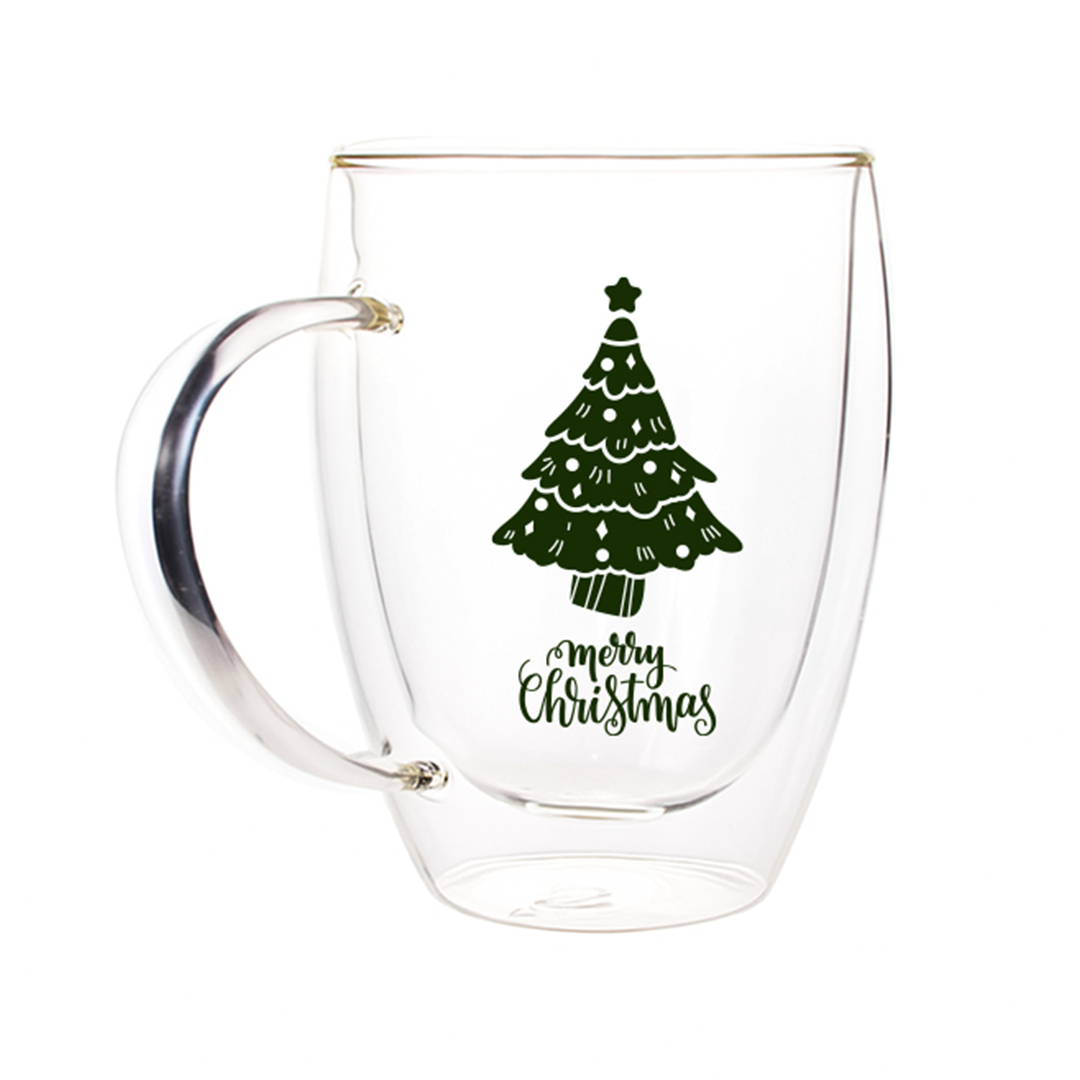 Merry Christmas, Double Wall Glass