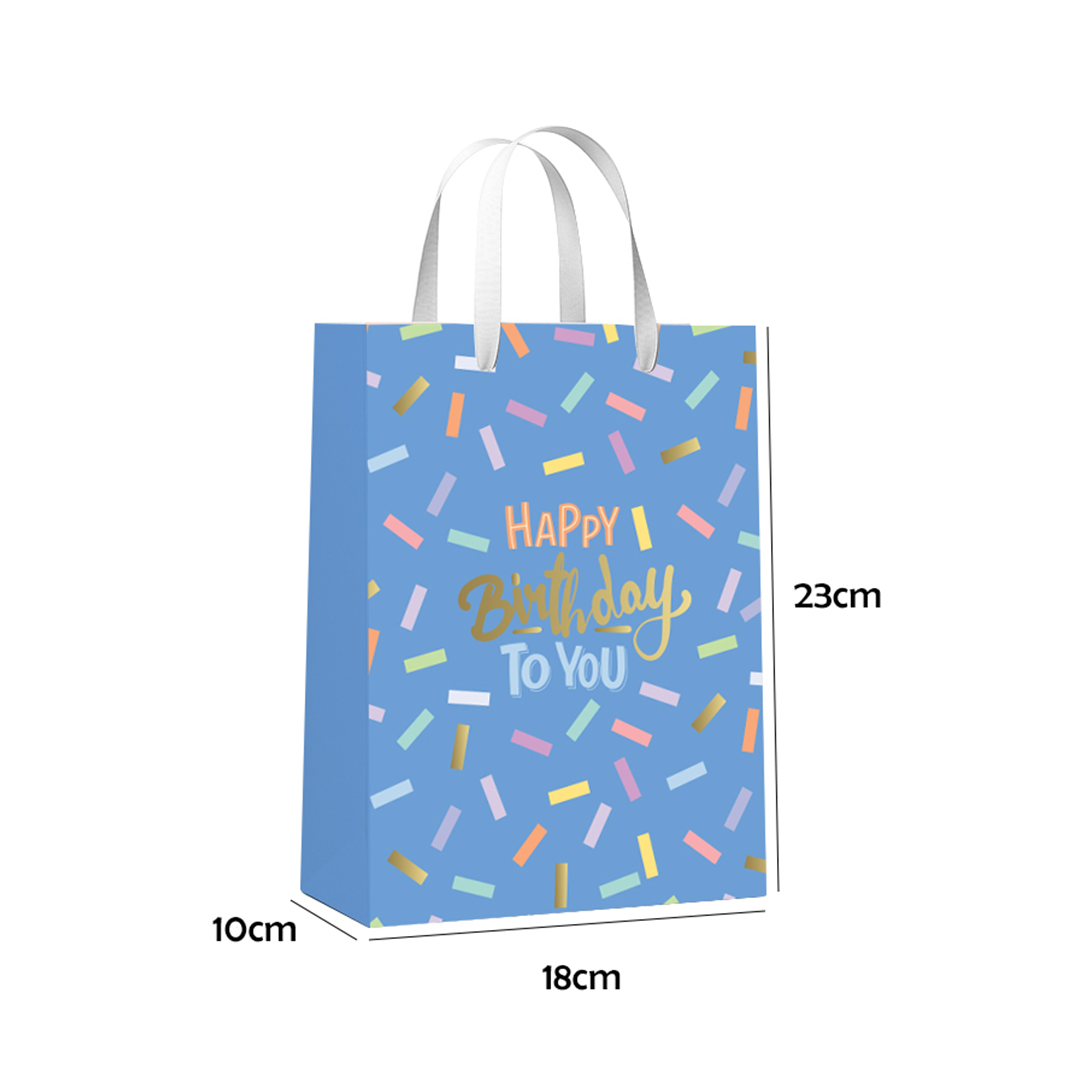 Birthday, Blue, Medium Gift Bag