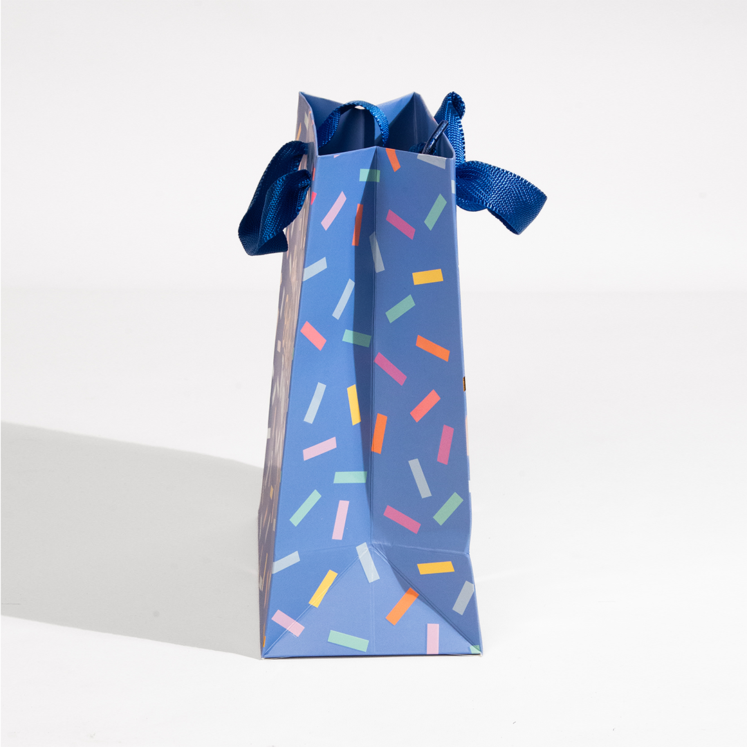 Birthday, Blue, Medium Gift Bag