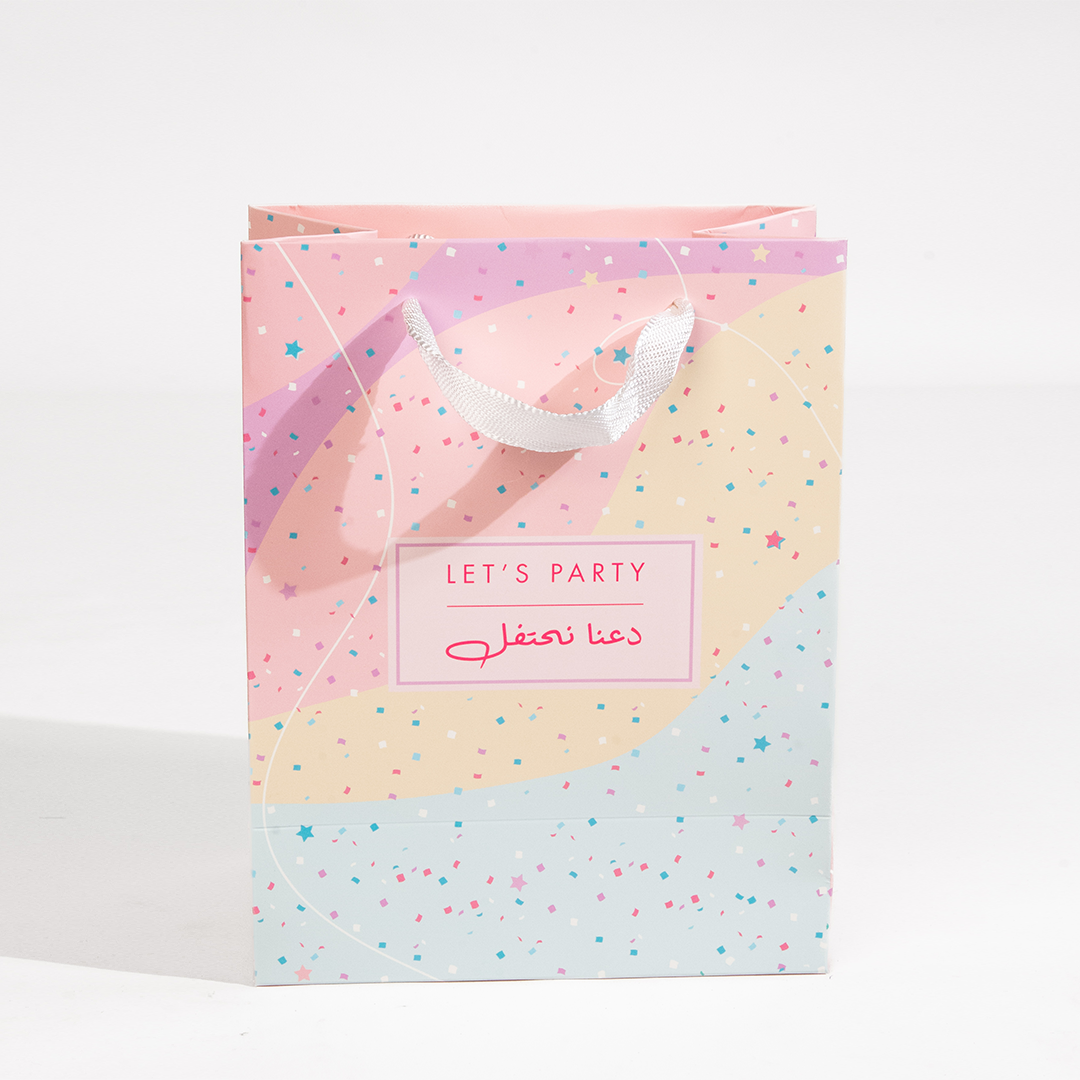 Lets Party, Purple, Medium Gift Bag