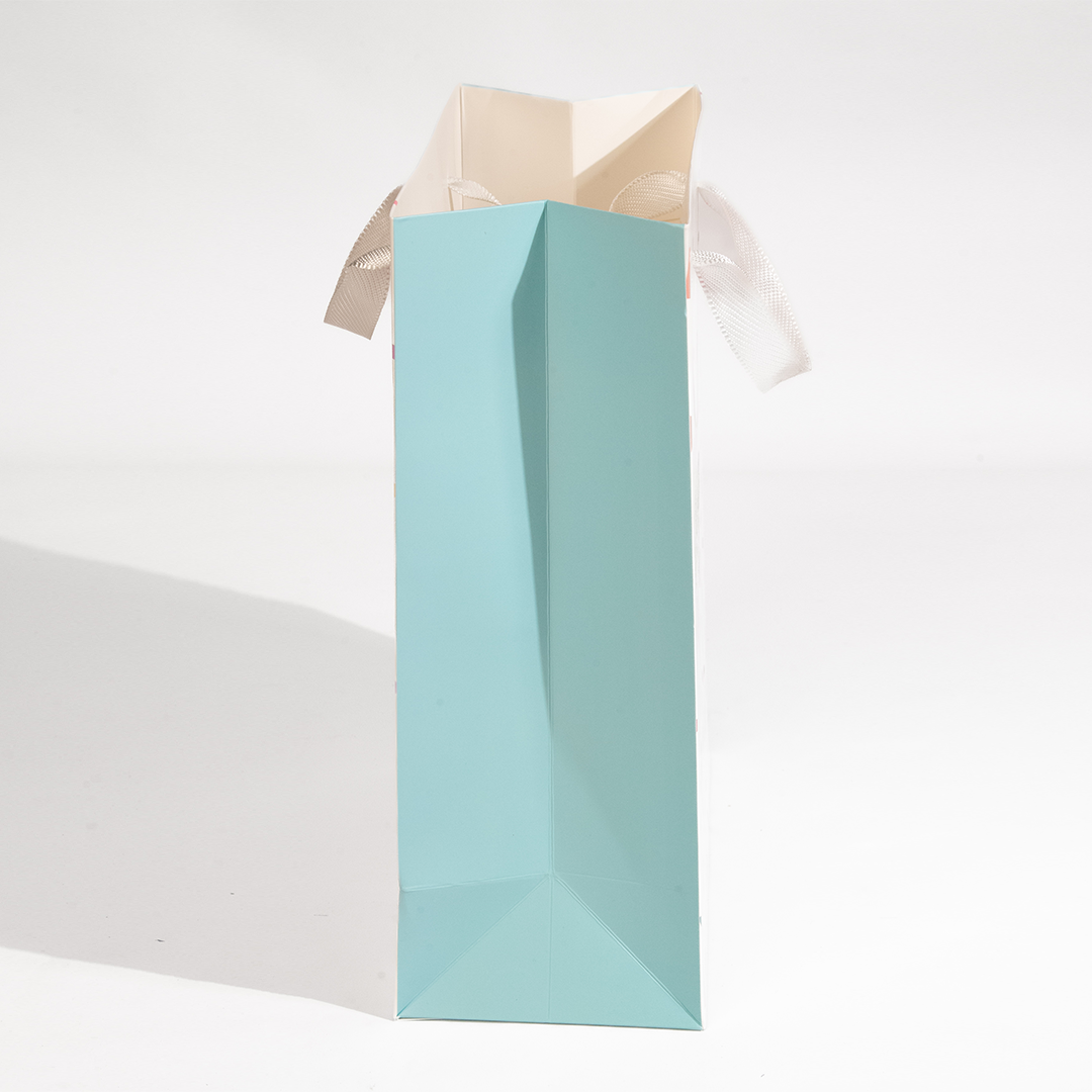 Happy Birthday, White, Confetti, Medium Gift Bag