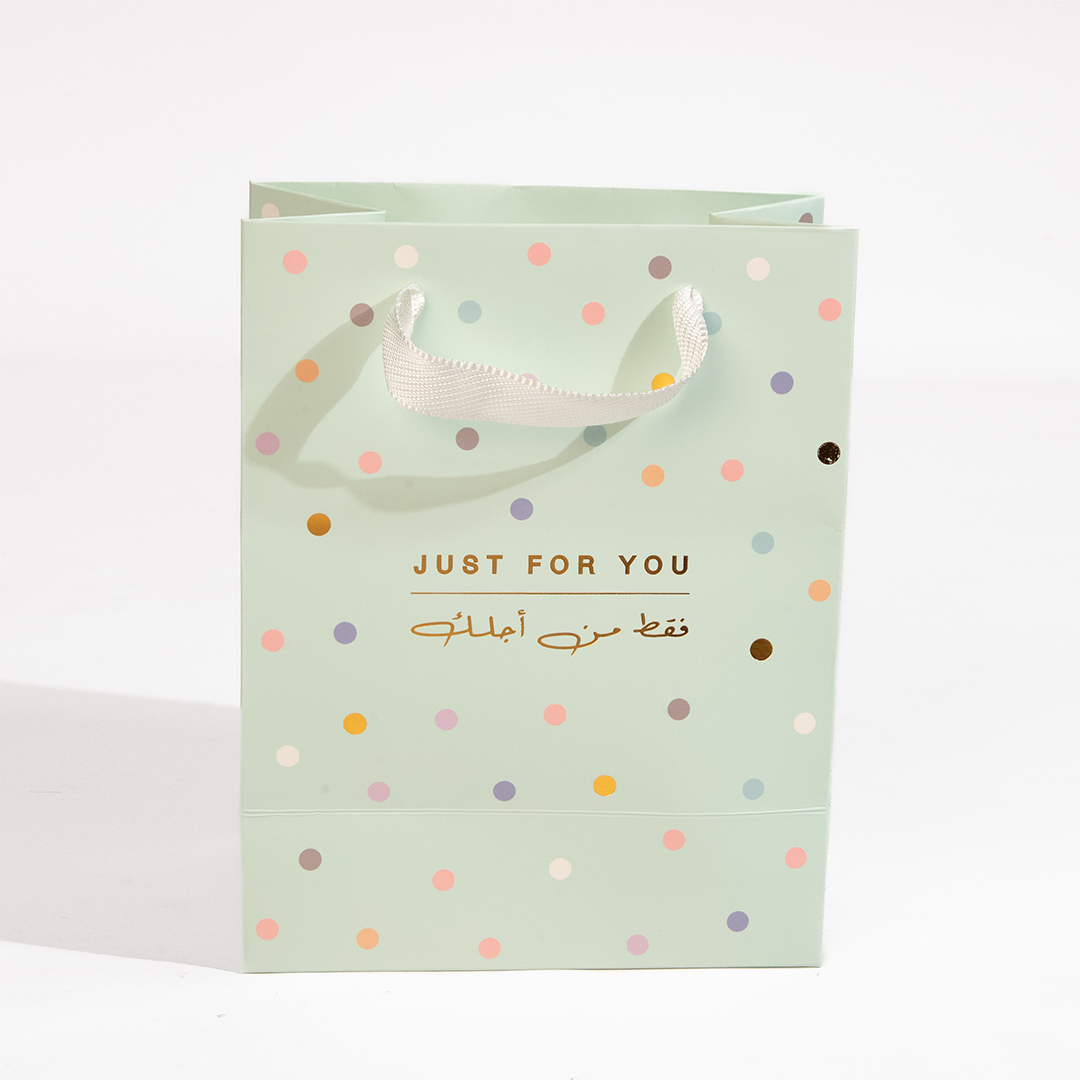 Just for you, Mint Green, Medium Gift Bag