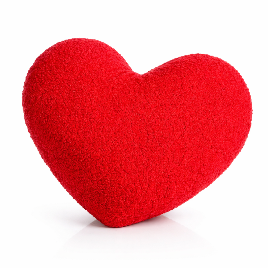 Velvet Heart Plush, Red Cushion for Love & Gifting