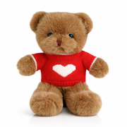 Warm Hugs Teddy, Brown Plush with Cozy Heart Sweater