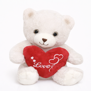 Love Hug Teddy, Assorted Color Bear with Heart Cushion