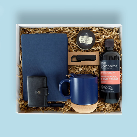 His Daily Ritual Deluxe Hamper - Navy Blue
