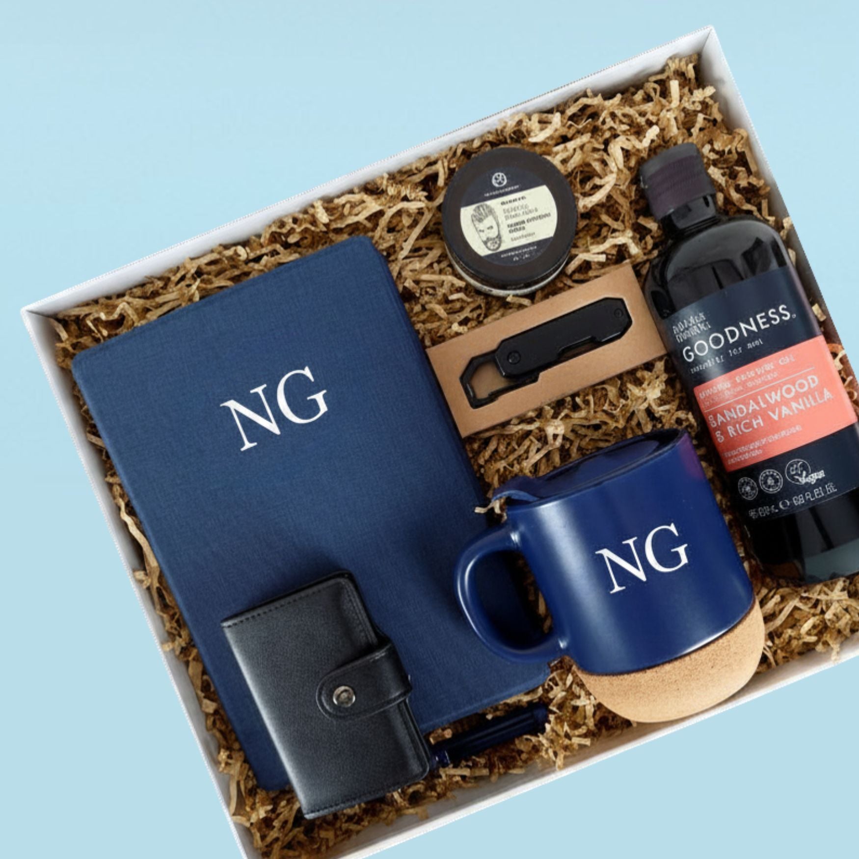 His Daily Ritual Deluxe Hamper - Navy Blue