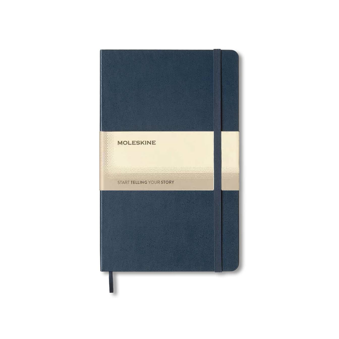 Moleskine Classic Large Ruled Hard Cover Notebook - Sapphire Blue