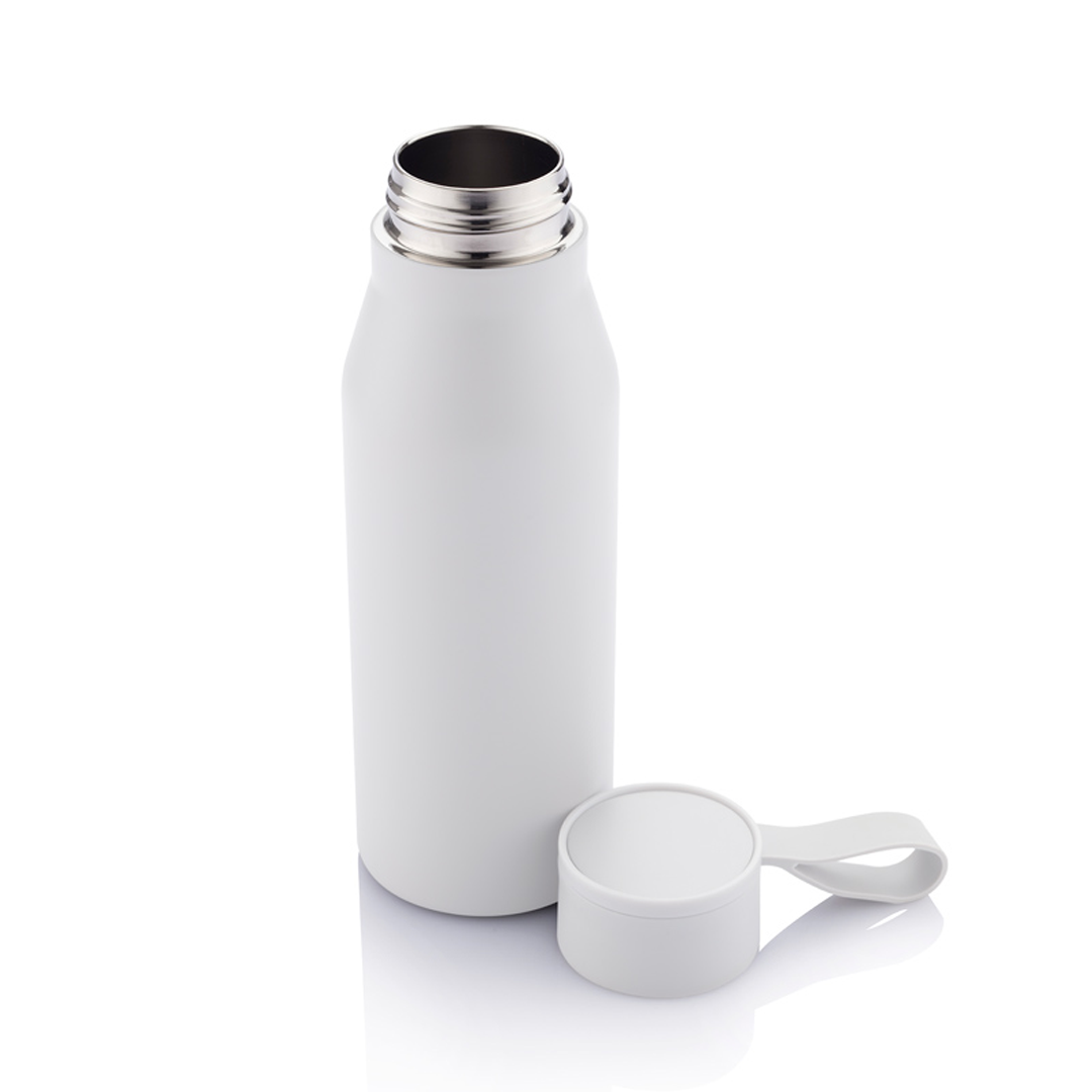 R-NEBRA - CHANGE Collection Recycled Stainless Steel Vacuum Bottle - White