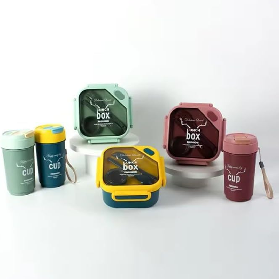 Portable Kids Lunch Box and Water Bottle Set