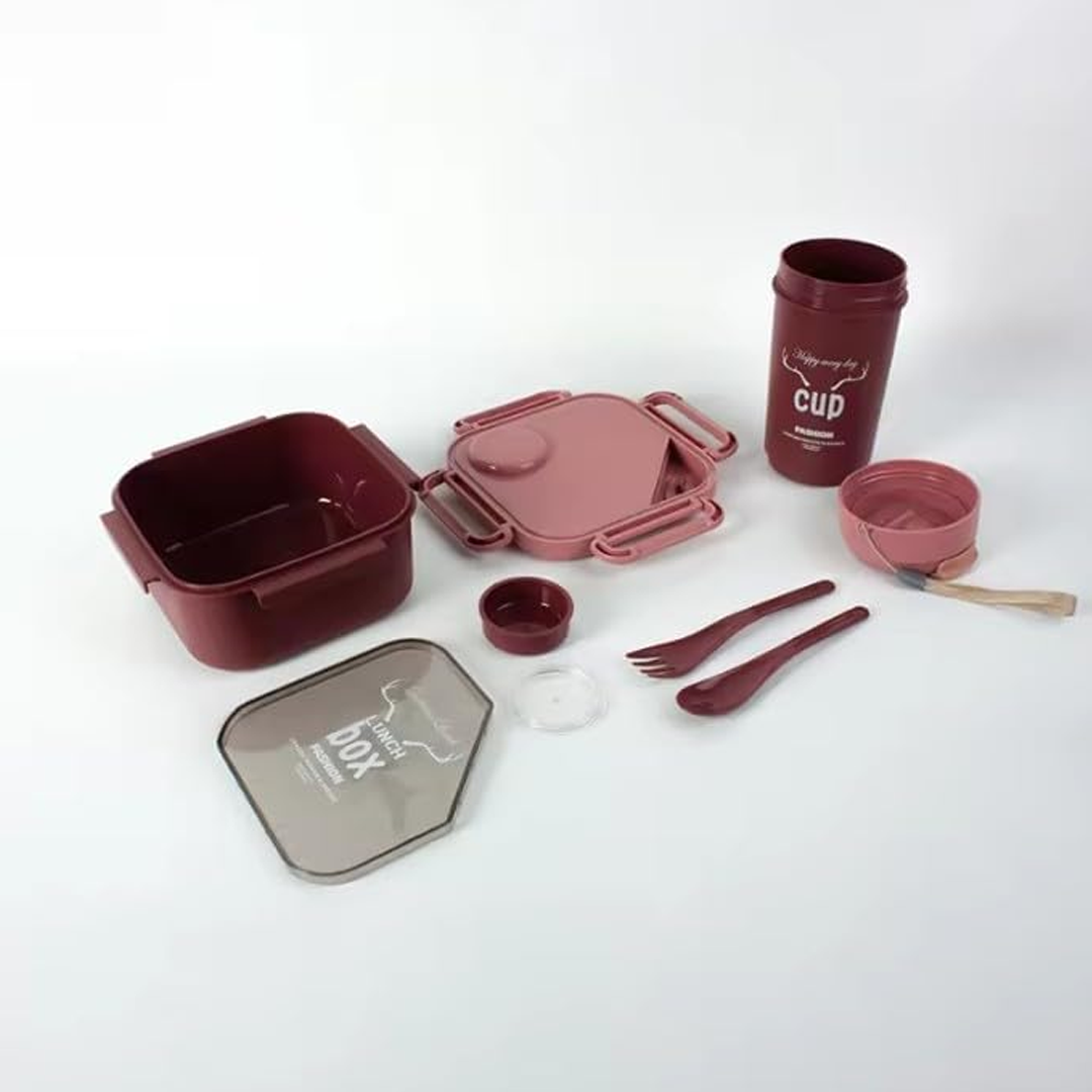 Portable Kids Lunch Box and Water Bottle Set