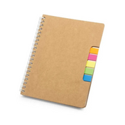 Spiral Notebook with Sticky Notebook and Pen