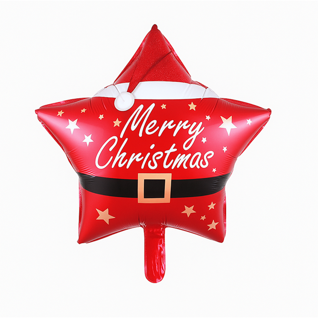 Star Shape Merry Christmas Foil Balloon