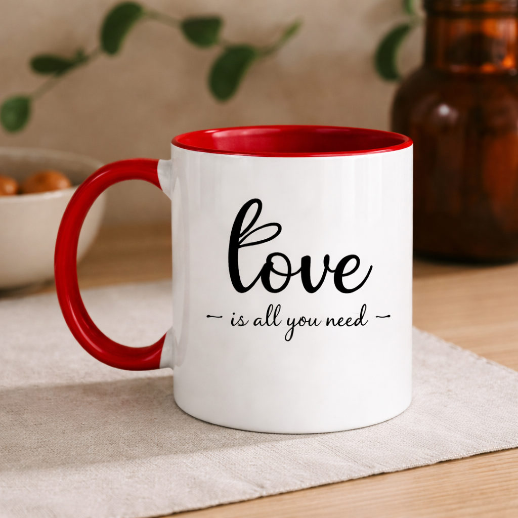 Love is all you need - Red & White Mug