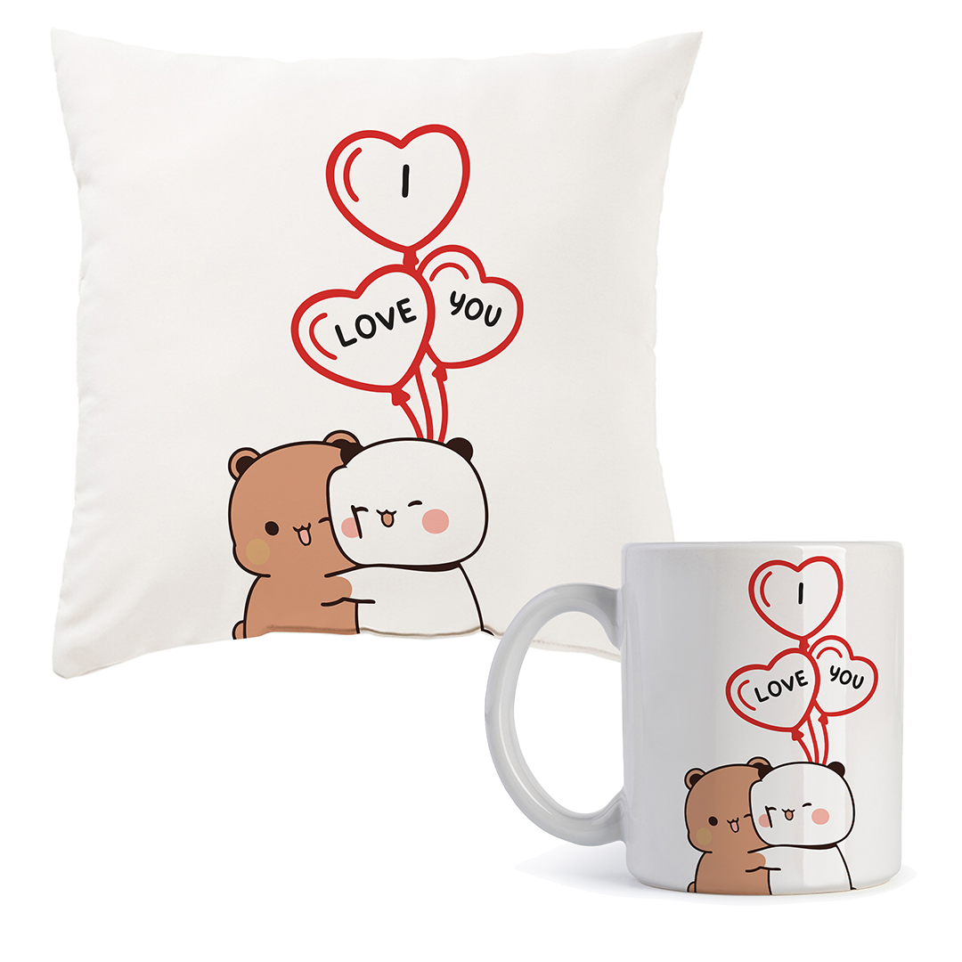 I Love You - Drinking Mug & Cusion
