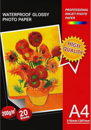 A4 Glossy Photo Paper 20 Sheets