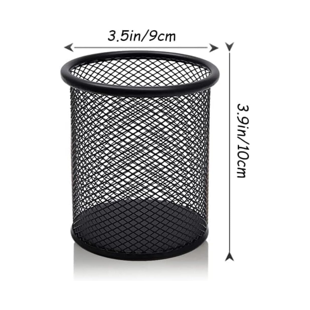 Metal Mesh Pen Holder – Desk Organizer for Pens, Pencils, Markers & Office Supplies