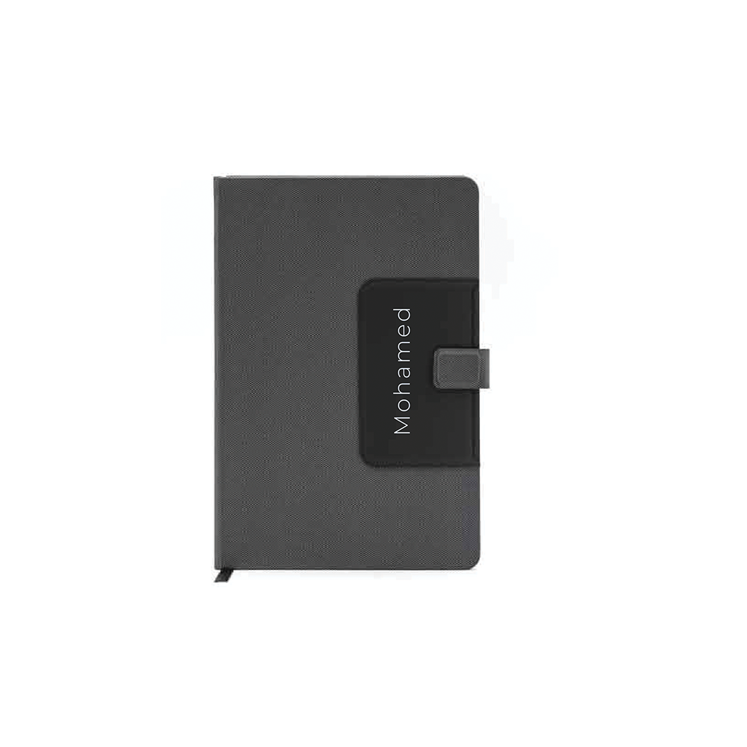 Personalised MANEZ - Santhome A5 Notebook with Phone Stand and Pen Holder