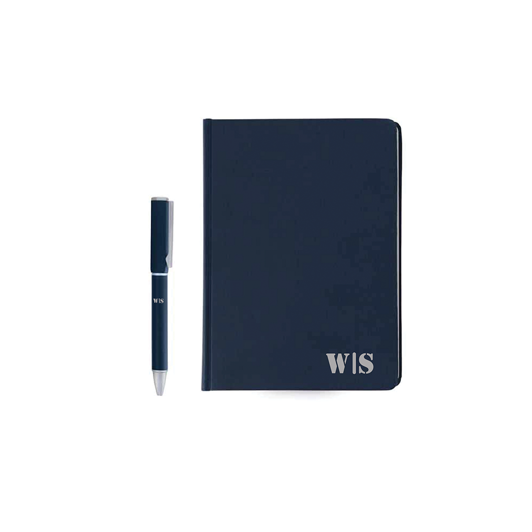 Personalised TOMAR - SANTHOME Set Of PU Thermo Notebook And Pen - Blue