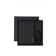 Personalised TESSIN - CHANGE ZERO Sustainable Gift Set with Refillable Notebook, Pen & Cardholder - Black