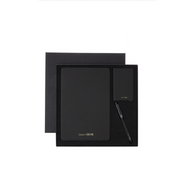 Personalised TESSIN - CHANGE ZERO Sustainable Gift Set with Refillable Notebook, Pen & Cardholder - Black