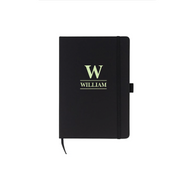 Personalised JURSI - Giftology A5 PU Notebook with Pen Loop - Black