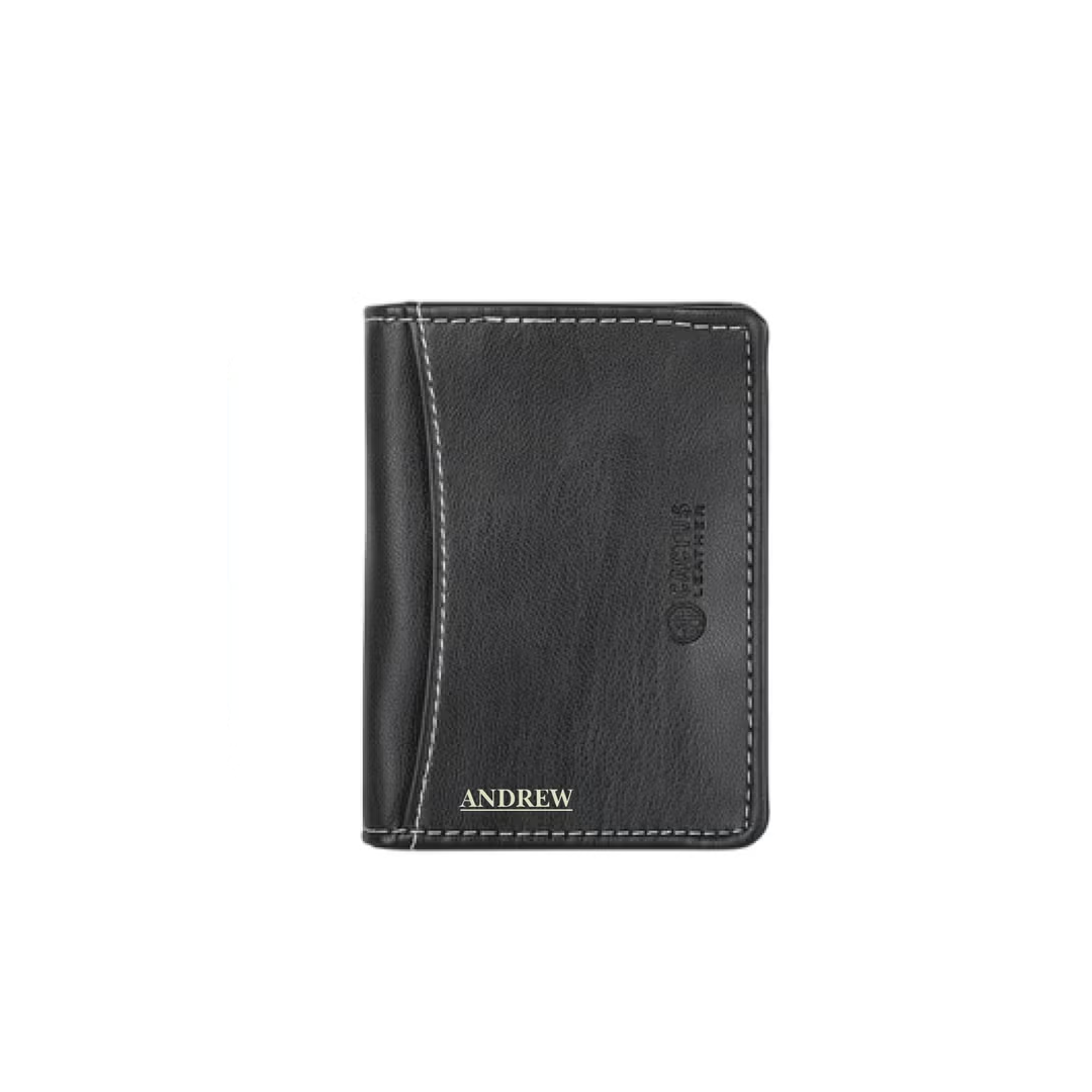 Personalised LANCY - eco-neutral® Cactus Leather Card Case