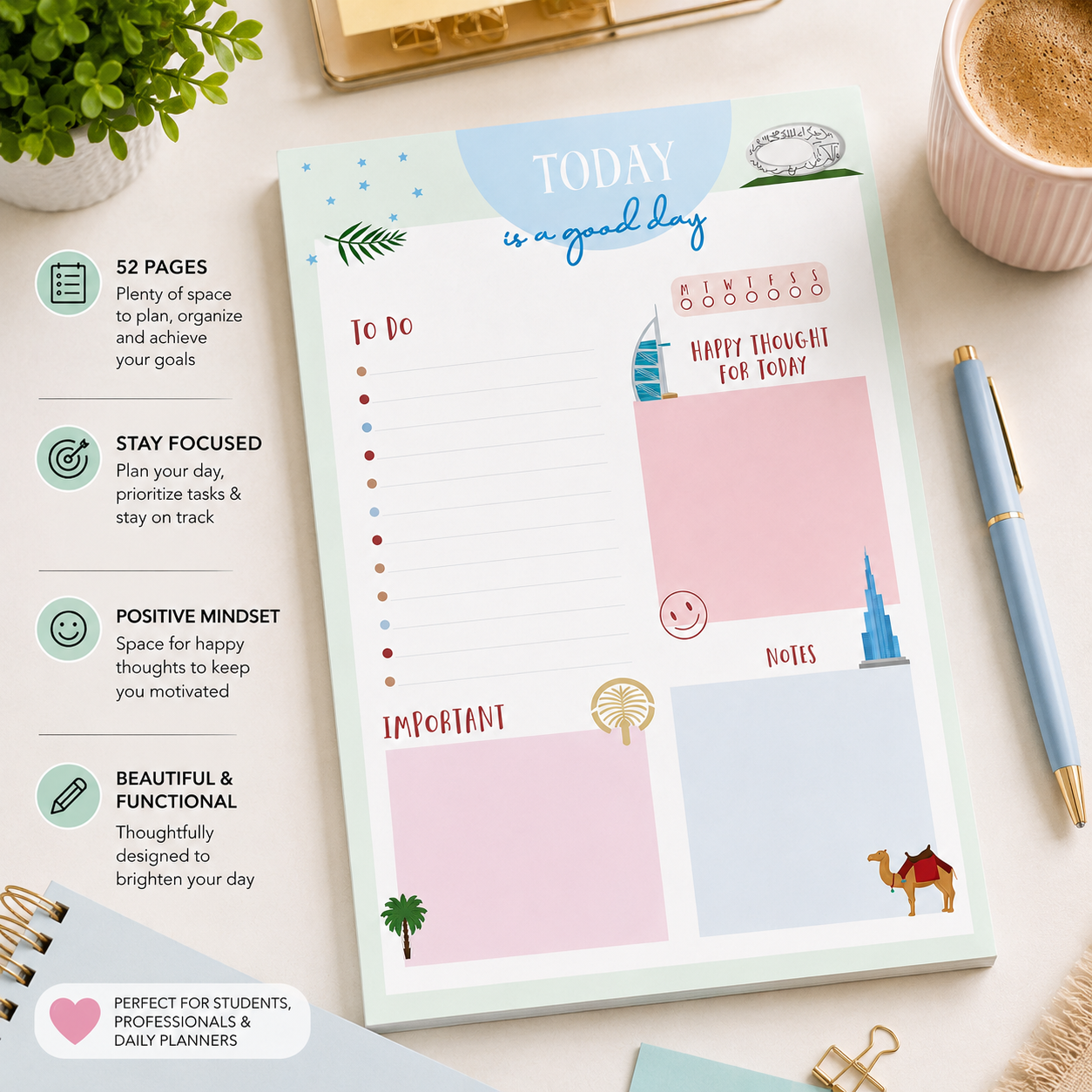 Share The Love Daily Planner | 21 × 29.7 cm