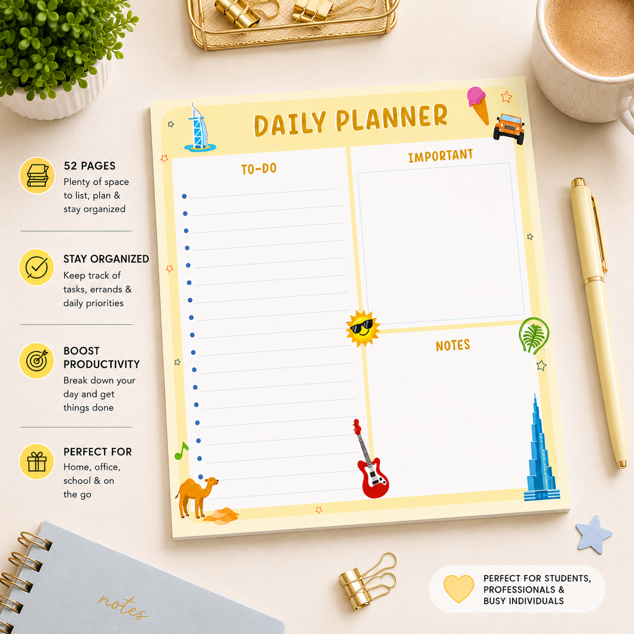 Share The Love Daily Planner | 20 × 21.5 cm