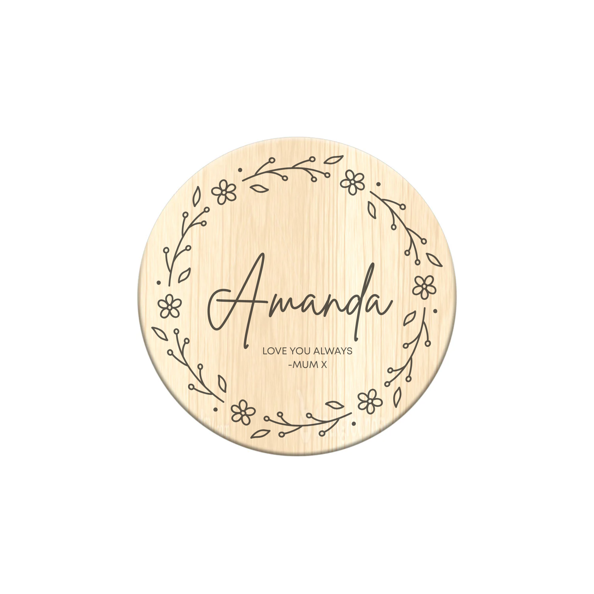 Personalised Wood Coaster