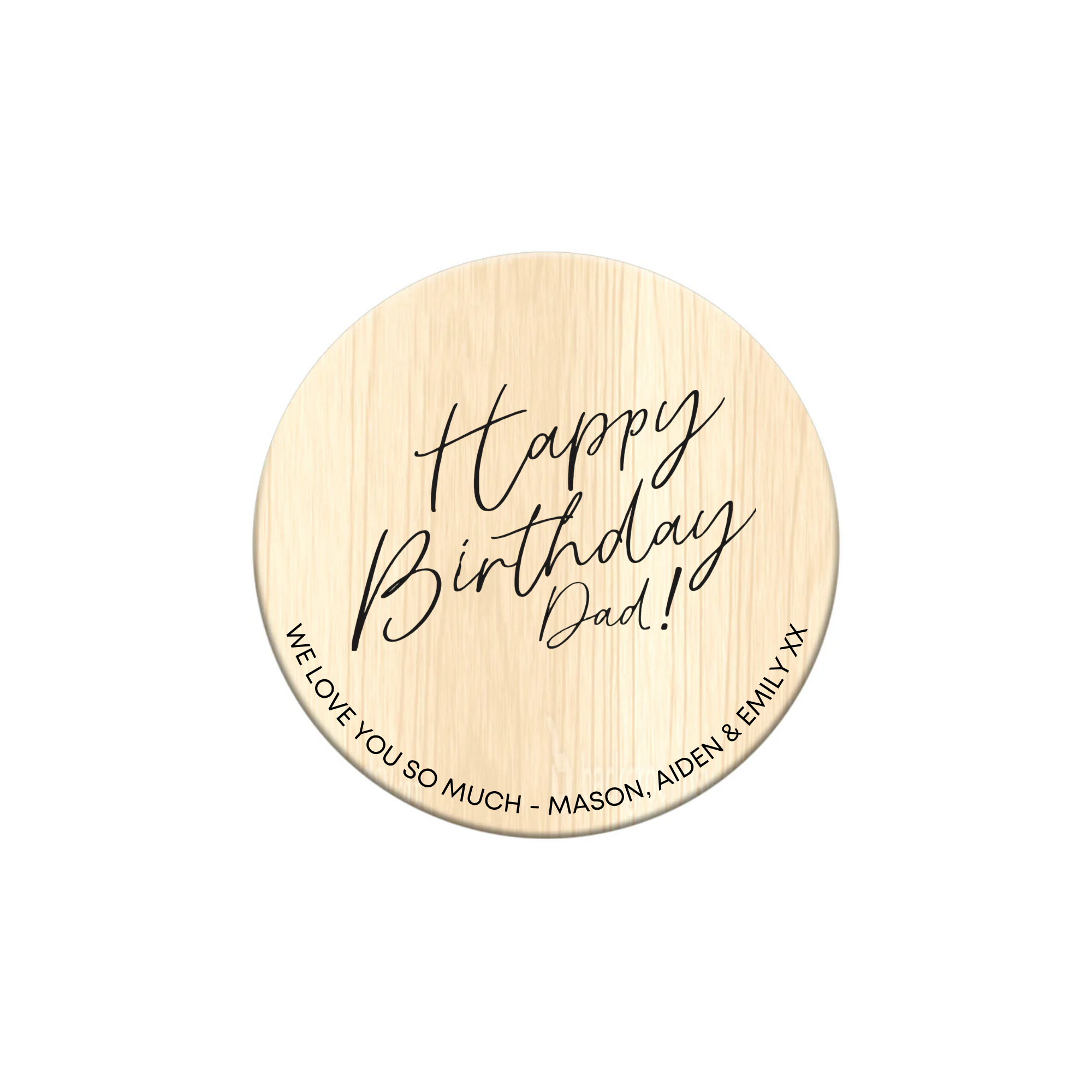 Personalised Wood Coaster