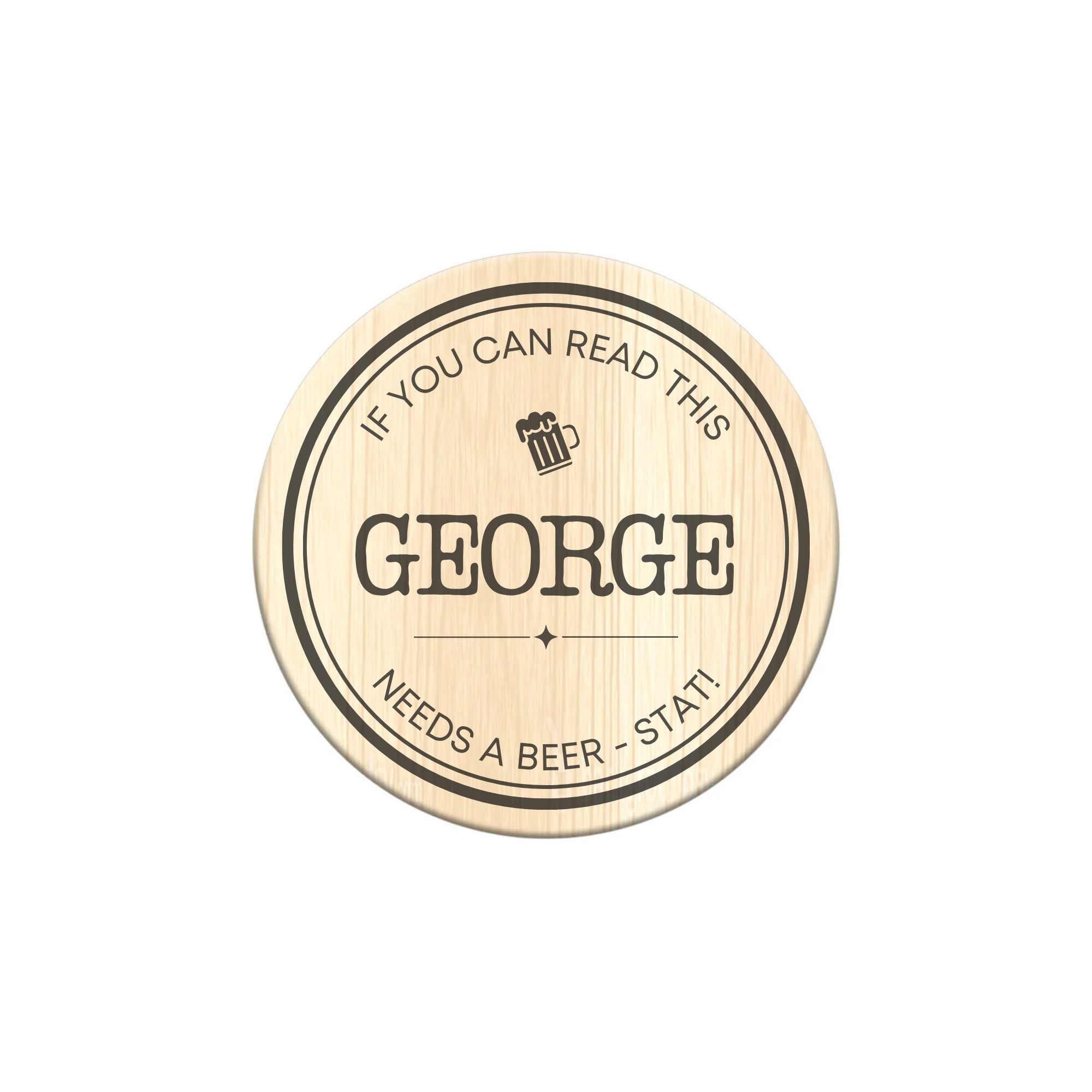 Personalised Wood Coaster